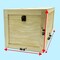 Unfinished Wood Crate Style Box with Hinged Lid for Arts, Crafts, Hobbies, and Home Storage - 10.60&#x22; x 10.60&#x22; x 10.60&#x22; in Inches